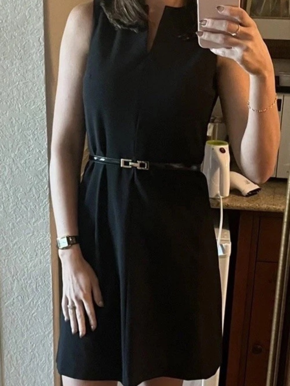 Women’s Theory Wool Work Dress Size 4 Black Business Casual